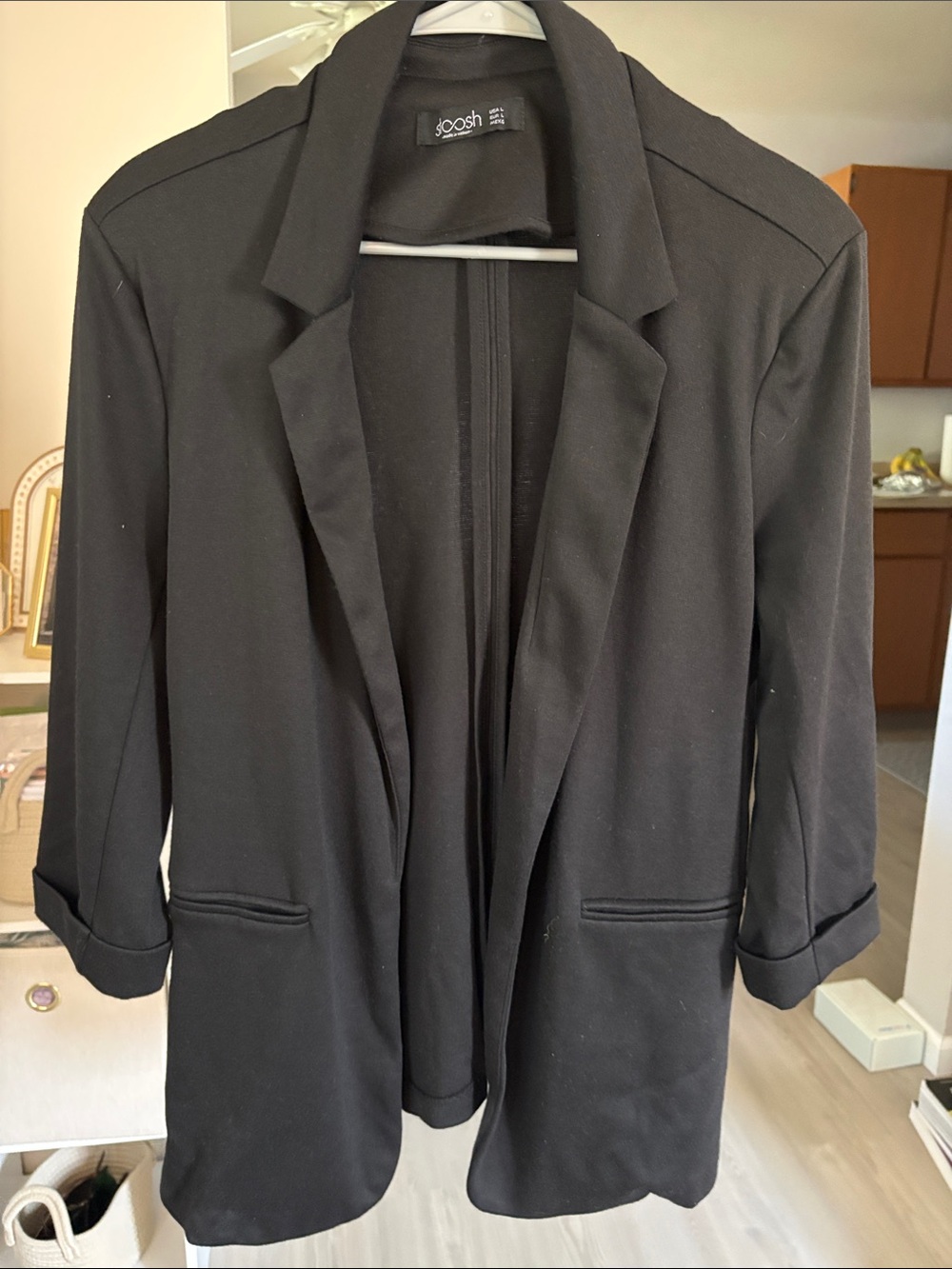 Stitch's Black Open-Front Women's Blazer Jacket